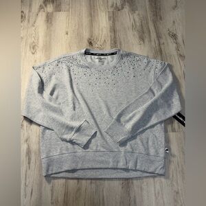 Karl Lagerfeld Gray Embellished Sweatshirt